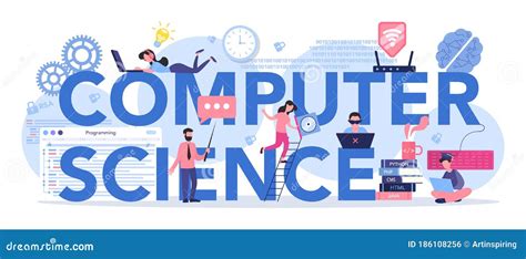 Computer Science Typographic Header Concept Student Write Software