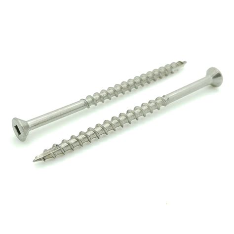 100 Qty 8 X 3 Stainless Steel Fence And Deck Screws Square Drive Typ