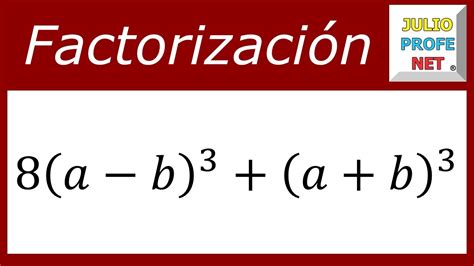 FactorizaciÓn De Una Suma De Cubos Perfectos Ejercicio 2 Youtube