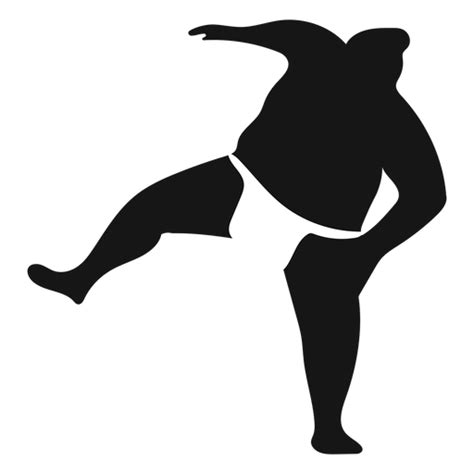 Stumping Sumo Wrestler Silhouette Transparent Png And Svg Vector File