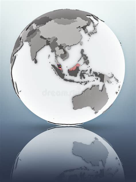 Malaysia On Globe Stock Illustration Illustration Of Sphere 124203961