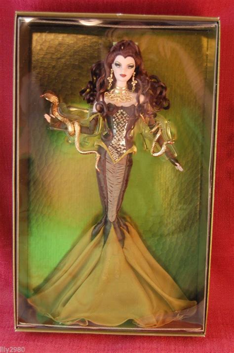 Medusa Barbie Nrfb 2008 Vgc Mattel Gold Label Fantasy Greek Goddess Doll Mattel