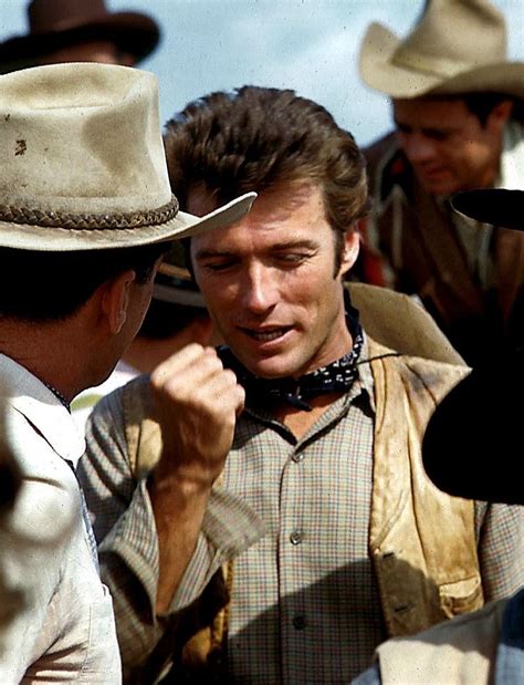 Clint Eastwood Photographed On The Set Of Rawhide C Early 60s