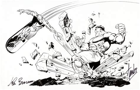 Capns Comics The Silver Surfer Vs The Hulk By John Buscema