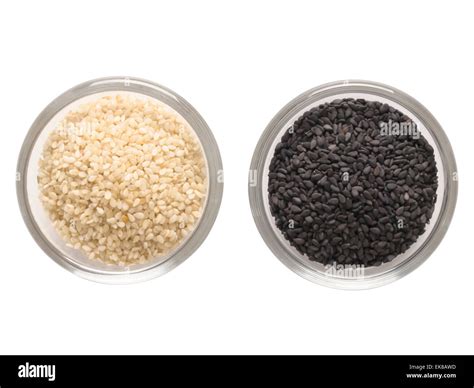 White And Black Sesame Seeds Stock Photo Alamy