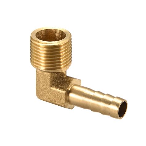 Brass Barb Hose Fitting 90 Degree Elbow 8mm Barbed X 38 Pt Male Pipe