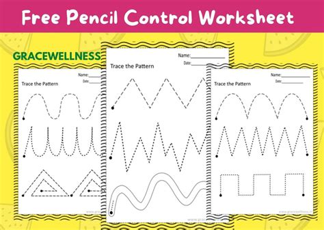 Free Printable Pencil Control Worksheet Pdf For Nursery Preschool