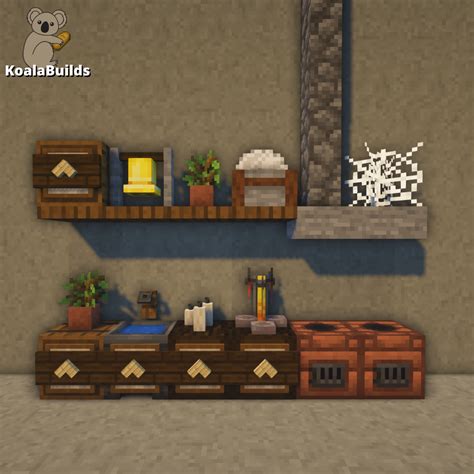 Minecraft: Medieval style kitchen. Tap to see more kitchen design ideas