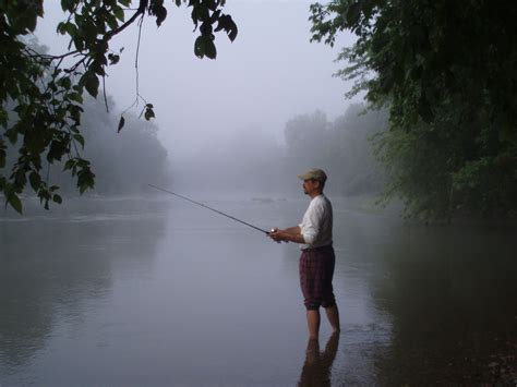 Early Morning Fishing On The Ouachita River In Arkansas State Parks