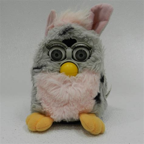 Buy The Vtg Furby Plush Electronic Interactive Toy Grey Pink Black