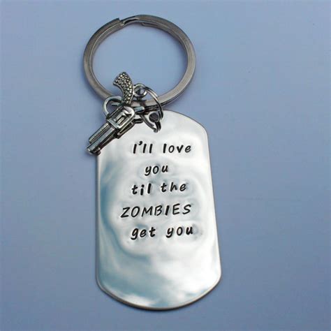 Zombie Keyring Zombie Keychain Ill Love You Till The Zombies Get