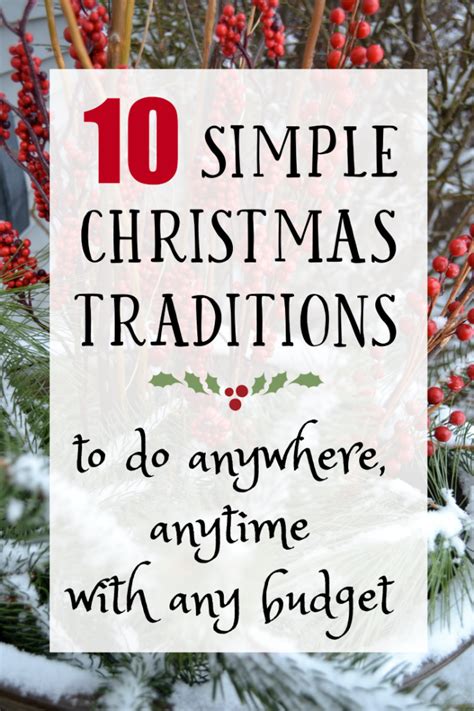 10 Simple Christmas Traditions Christmas Traditions Simple Christmas