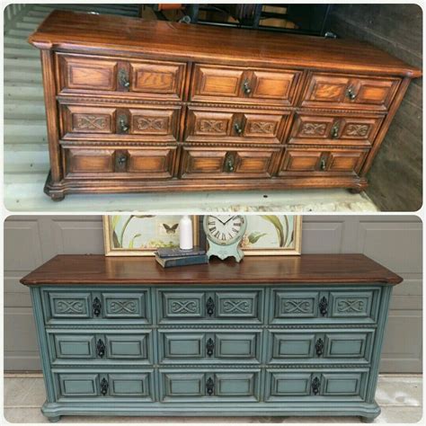 I may receive a small commission, at no cost to you, on purchases made after following an affiliate link. Martha Stewart chalk paint in river rock with dark wax ...