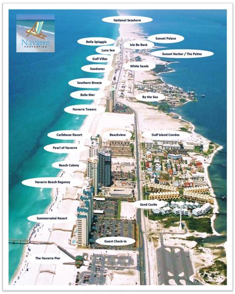 Map Of Navarre Beach Florida Maps Of Florida