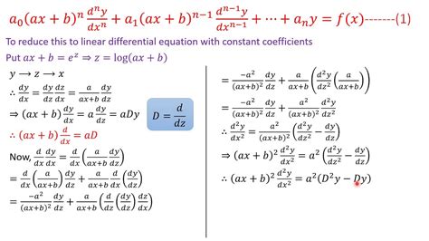 Cauchys And Legendres Differential Equations Youtube