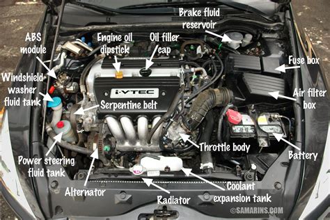 Parts Of A Car Under The Hood Diagram