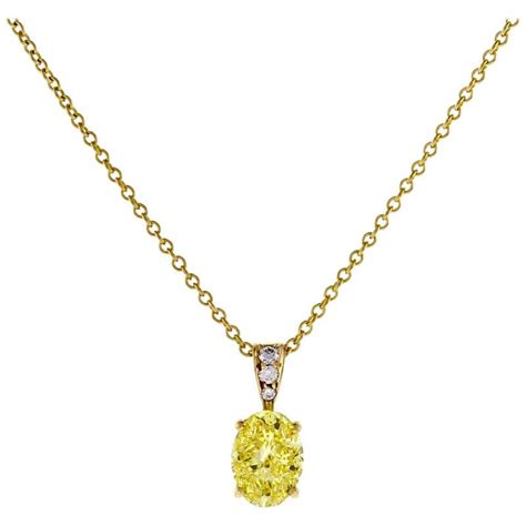 Tiffany And Co Oval Yellow Diamond Pendant At 1stdibs Tiffany Yellow