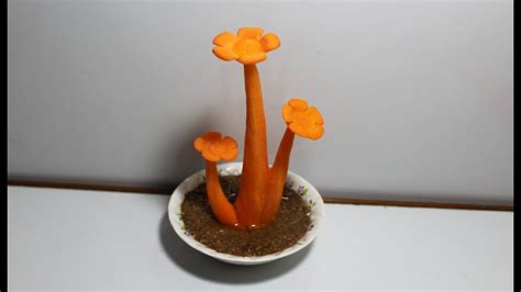 Amazing Carrot Flowers Carving AnbusHandwork YouTube