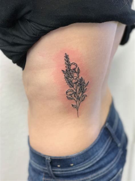 Wildflower tattoo from Eighth Element in Fountain Valley, CA! Frank was