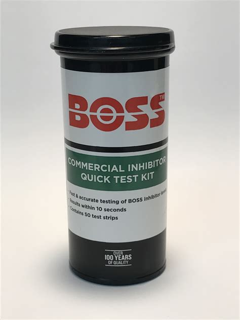 Bss Boss™ Test Kits Boss™ Commercial Inhibitor Quick Test Kits