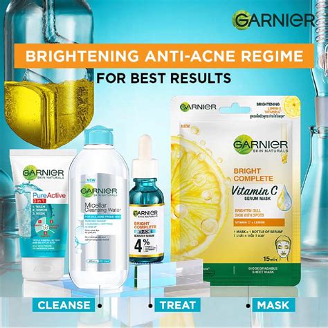 garnier anti acne serum with 4 vitamin c salicylic niacinamide aha to fight acne and