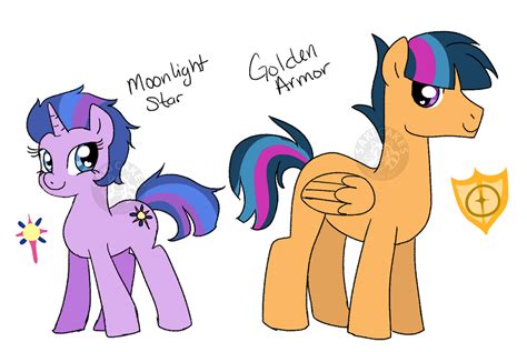 Ng Ponies Moonlight Star And Golden Armor By Sakicakes On Deviantart