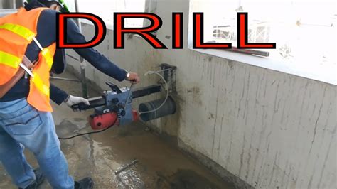 How To Drill Hole In Wall With A Big Drill Machine Youtube