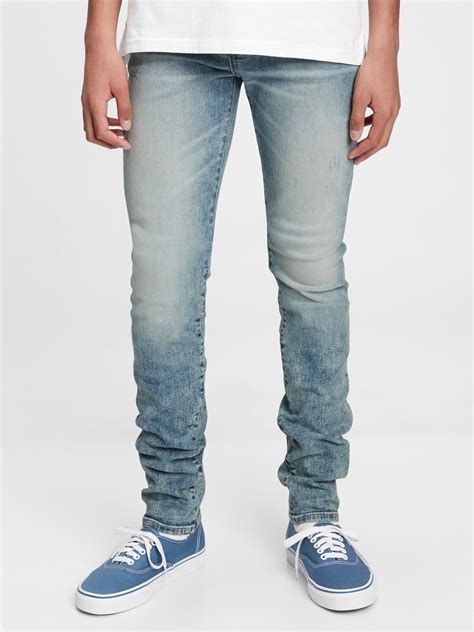 Teen Stacked Ankle Skinny Jeans With Washwell™ Gap