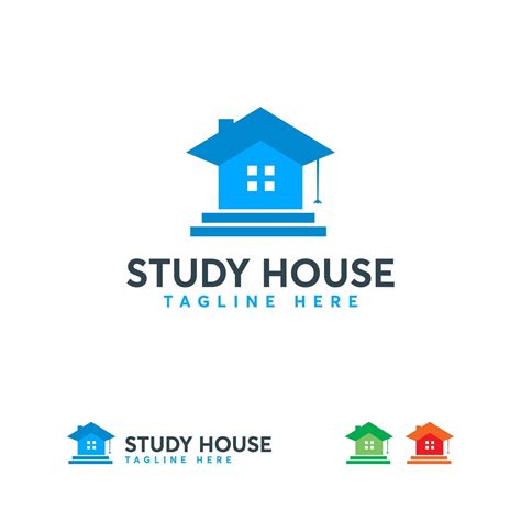 Study House Logo Designs Concept Vector Education House Logo Template