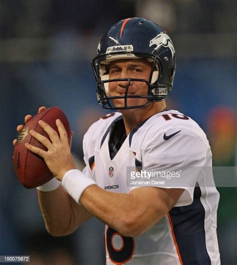 Peyton Manning Of The Denver Broncos Participates In Warm Ups Before News Photo Getty Images