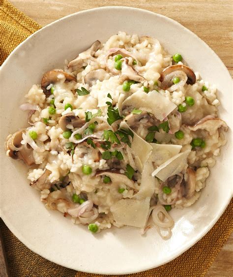 Mushroom Risotto With Peas