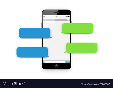 Mobile Phone Chat Message Dialog Bubbles Vector Image