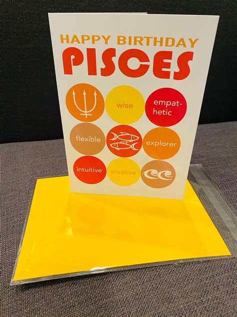 Pisces Happy Birthday Card Designed4unmind