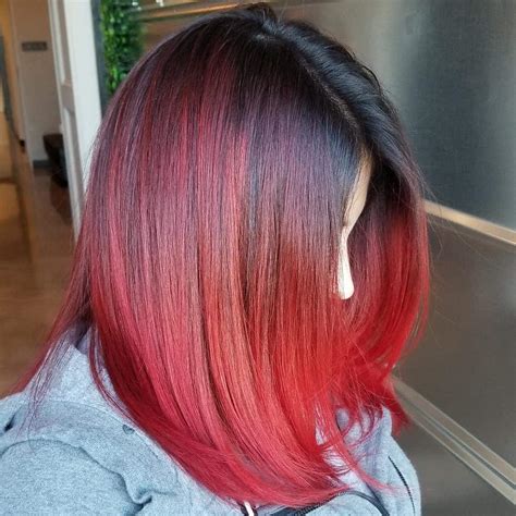 27 Blazing Hot Red Ombre Hair Color Ideas In 2019