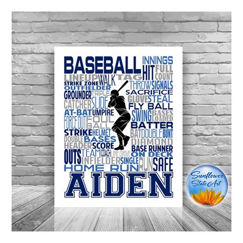Personalized Baseball Poster Baseball T Ideas Baseball Pitcher Art