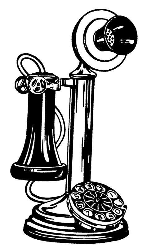 Telephone Clip Art Black And White Clipart Best