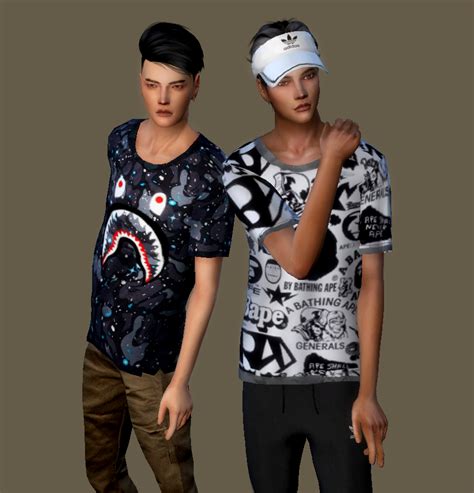 Liaasims4cc “ Sims Made By Me Male Bape Shirt Mesh Needed