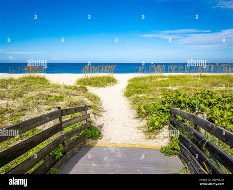 Boardwalk To Nokomis Beach In Southwest Florida On The Gulf Of Mexico