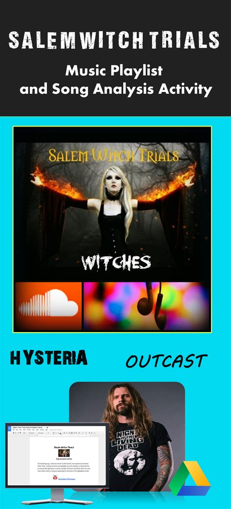 Preview this quiz on quizizz. The Crucible Activity: Salem Witch Trials Music Playlist and Song Analysis | Salem witch trials ...