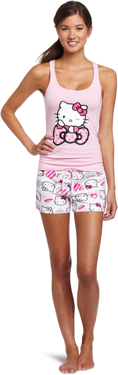 Hello Kitty Womens Hk Short Set Pink At Amazon Womens Clothing Store