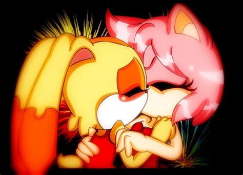 Nancher Amy Rose Cream The Rabbit Sega Sonic Series Highres