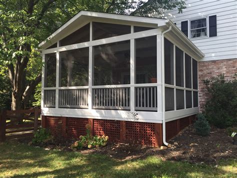 Discover porch decor and railing ideas, as well as layout and cover options. Decks.com. Screen porch, gable roof - Picture 2091 | Decks ...