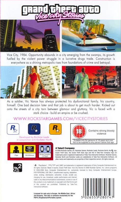 Grand Theft Auto Vice City Stories 2007 Playstation 2 Box Cover Art