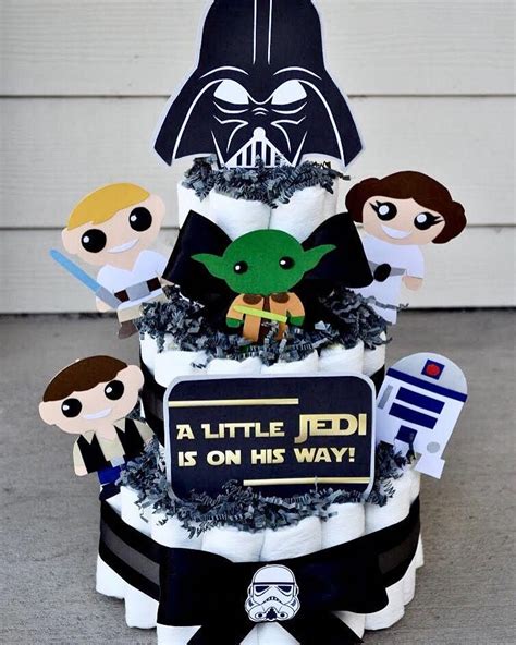 We have a post of over 10 easy star wars cookies too. Star Wars themed Diaper Cake from "Mums to Be". Such a ...