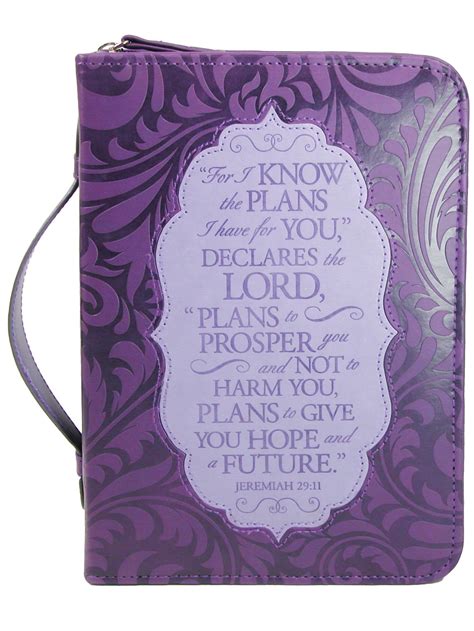 Divinity Boutique Embossed Purple Bible Book Cover Jeremiah 2911