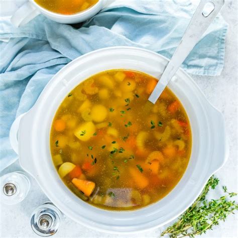 Cold & Flu Nourishing Crockpot Vegetable Soup Recipe | Clean Food Crush