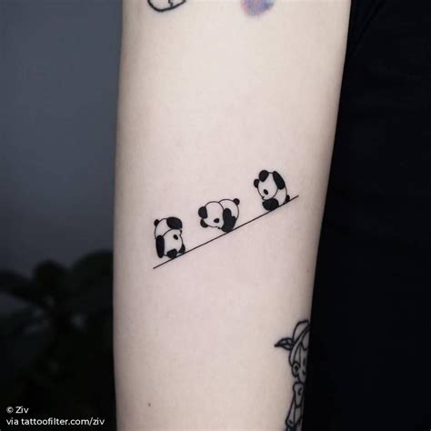 Pandas Tatuajes Minimalistas Tatuajes Delicados Femeninos Tatuajes