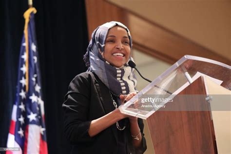 Us Congresswoman Elect Ilhan Omar Of Minnesota Delivers A Speech At