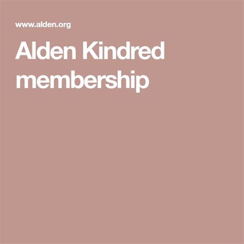Alden Kindred Membership Alden Kindred Pay By Credit Card