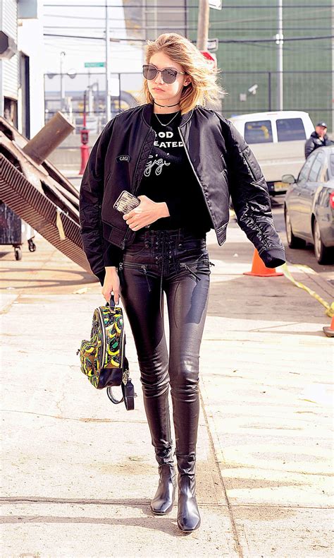 Gigi Hadids New York Fashion Week Street Style Glamour